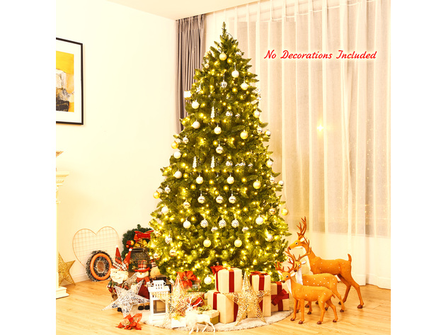 7.5 Foot Pre-lit PVC Christmas Fir Tree w/ 8 Flash Modes