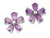 Amethyst Flower Earrings in Sterling Silver