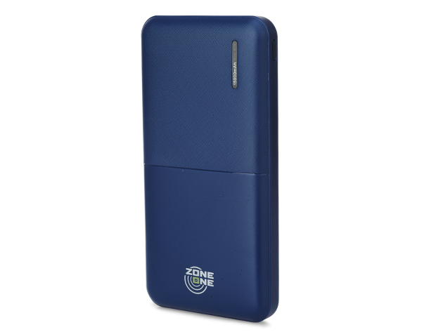Zone One 15,000mAh Dual-USB Power Bank (Blue/2-Pack)