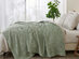 Vintage Cotton Waffle Blanket (Throw/Sage)