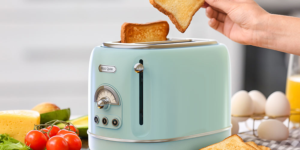 Hazel Quinn Retro Style 2-Slice Toaster