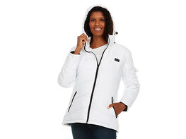 Helios Paffuto Heated Women's Coat with Power Bank (White/Medium)