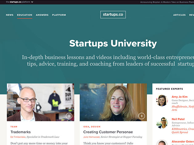 Startups.co University: Lifetime Subscription