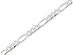 Figaro Chain Bracelet in Sterling Silver 9 Inches (5.25mm)