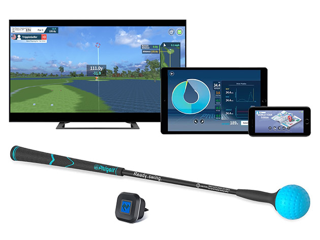 PhiGolf World Tour Edition: Special Sensor with 38,000+ Actual, Real Golf Courses (New - Open Box)