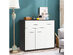 Costway Buffet Sideboard Cabinet Console Table Storage Unit Entryway Furniture W/Shelf - White & Gray