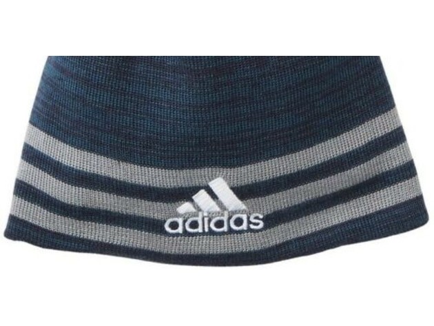 Adidas Men's Eclipse Striped Reversible Beanie Gray Size Regular