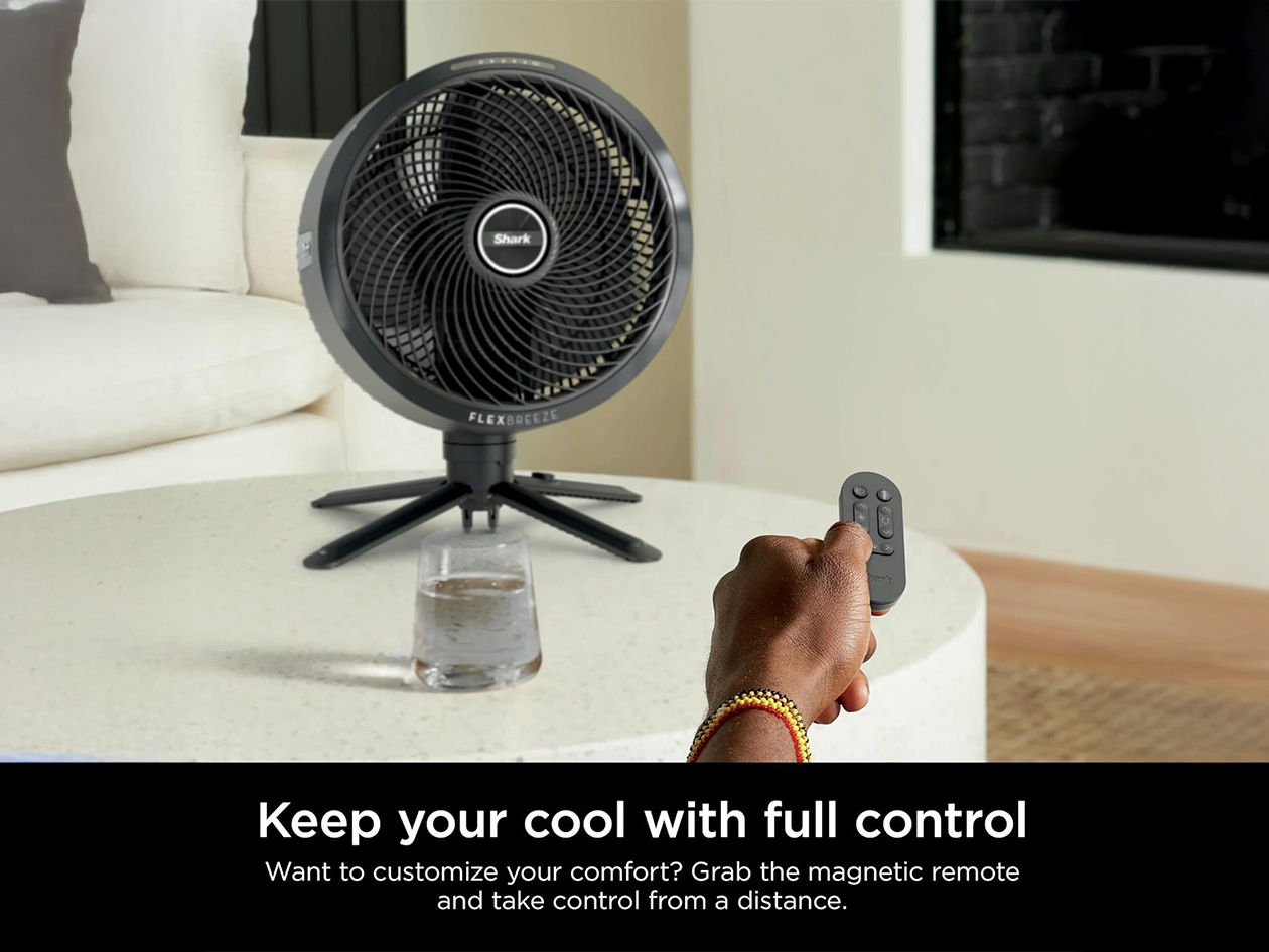 Shark FlexBreeze™ Indoor & Outdoor Pedestal & Table Fan with Cover (Refurbished)