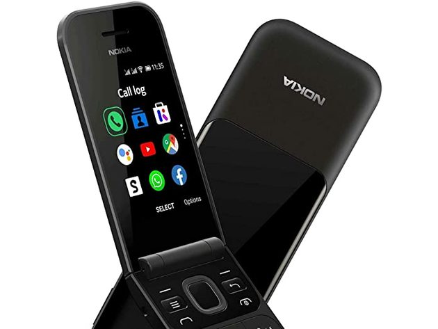 Nokia 2720 Flip 4G 2.8" Dual-Core 4GB 2MP Snapdragon 205 Unlocked Phone, Black (Used)
