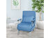 Costway Folding 5 Position Convertible Sleeper Bed Armchair Lounge Couch w/ Pillow - Blue