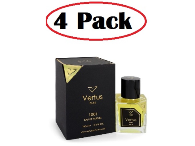 4 Pack of Vertus 1001 by Vertus Eau De Parfum Spray 3.4 oz