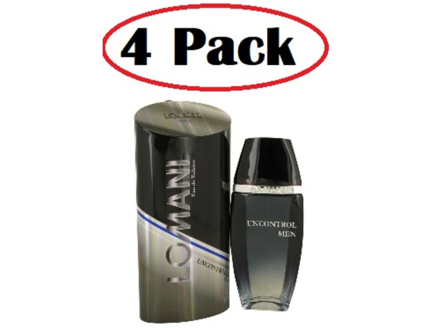 4 Pack of Lomani Uncontrol by Lomani Eau De Toilette Spray 3.4 oz