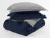Down Alternative Reversible Comforter Set (Navy & Light Gray | King)