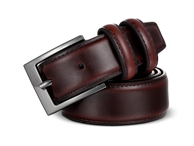 Dual Loop Leather Classic Prong Belt (32