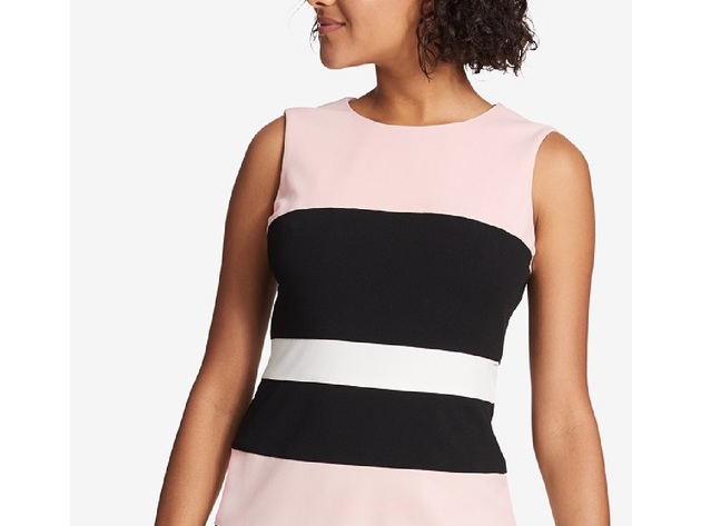 tommy hilfiger striped scuba sheath dress