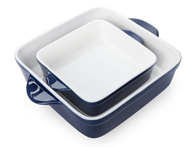 Sweese Square Baking Dishes with Handles (Navy/Set of 2) | StackSocial