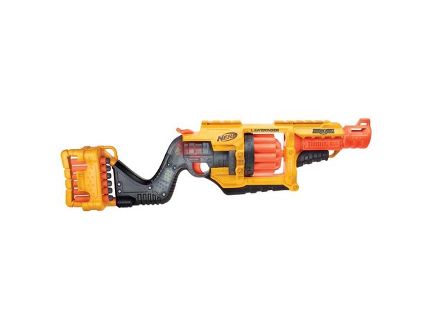 Hasbro Nerf N-strike Doomlands Lawbringer Hammer Action Blaster Revolver Dart Gun