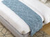 Rosa Chenille Diamond Cable Knit Throw (Blue)