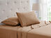 4 Piece Bamboo Blend Waffle Hem Sheet Set (Rust/Queen)  