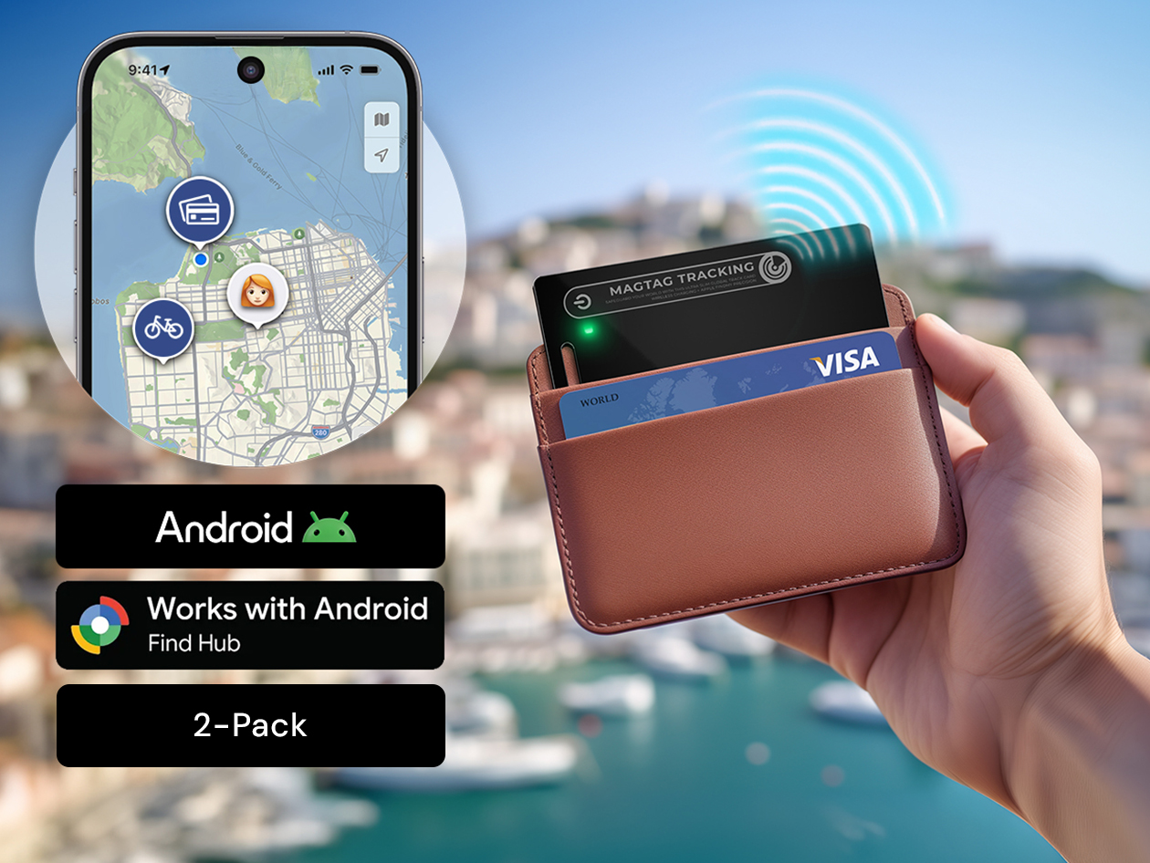 MagTag Ultra Slim Tracker Card for Android (2-Pack)