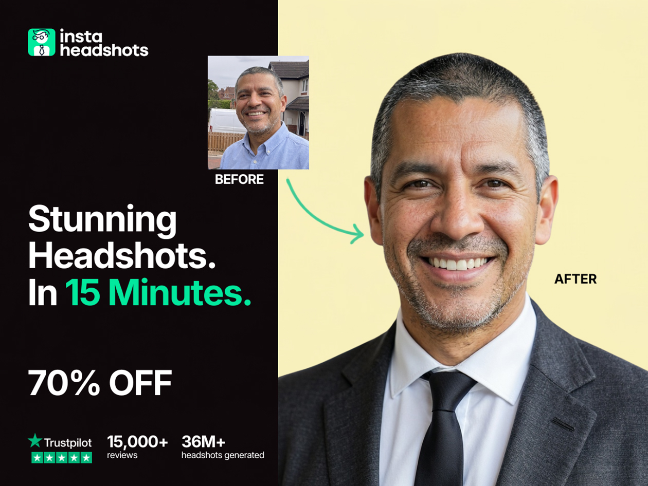 InstaHeadshots AI Headshot Generator Starter Plan: One-Time Purchase