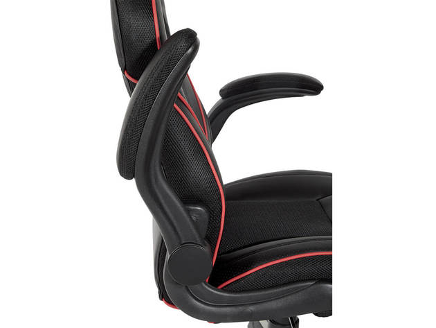 DesignLab XEN25RD Xeno Gaming Chair in Faux Leather - Red