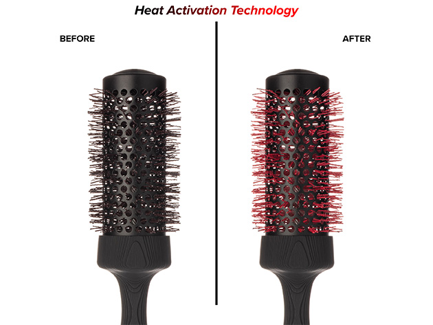 Ceramic Porcupine Thermal Brush with Heating Color Indicator (1.75")