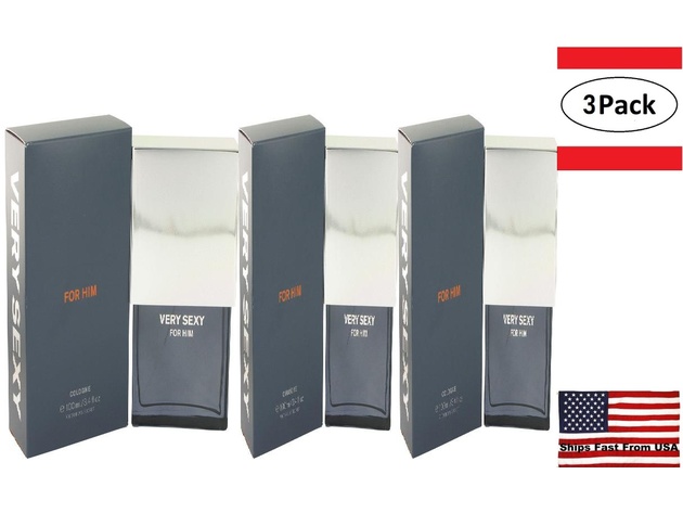 3 Pack Very Sexy by Victoria's Secret Cologne Spray 3.4 oz for Men