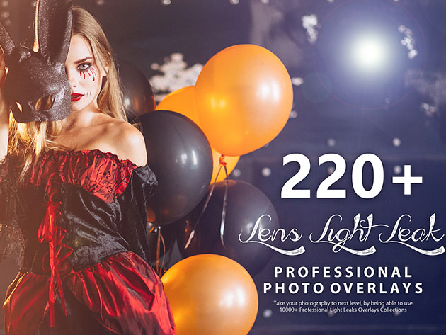 10,000+ Professional Light Leaks Photo Overlay Package: Lifetime Subscription