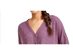 Ultra Flirt Juniors' Women's Cozy Ribbed Tie-Front Top Purple Size Large