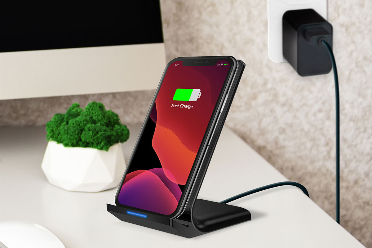 A phone charging stand