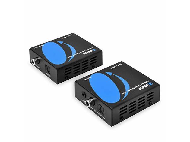 OREI Audio over Cat5e/6 Extender upto 1000 Feet - Extend Digital Optical Coxial Toslink Signal over LAN Ethernet Power Over Cable for Long Distance Extension Dolby Digital, DTS 4.1, DTS-HD, PCM