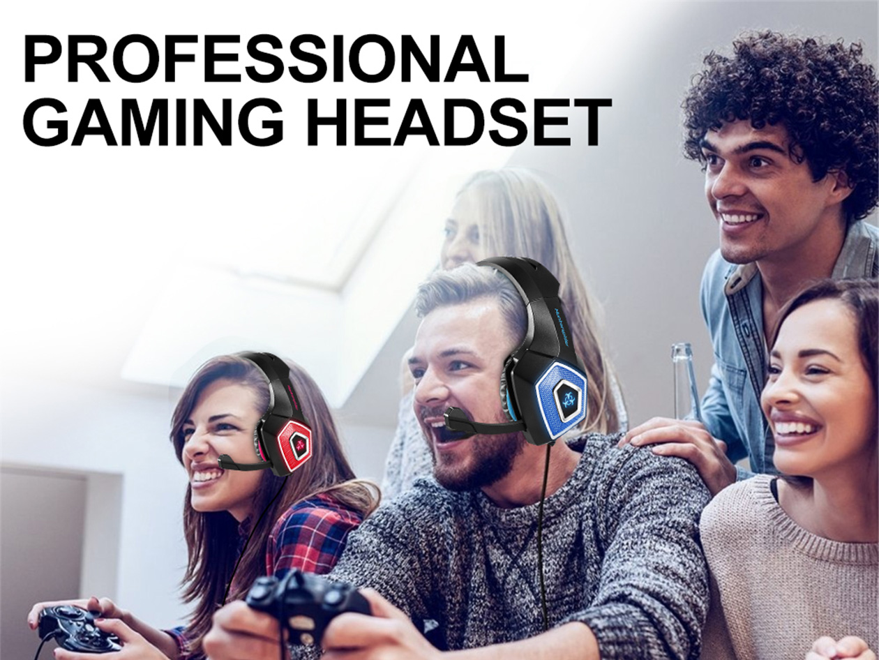 Dragon G3X Ultra Flexible Wired Gaming Headset with Mic (Red)