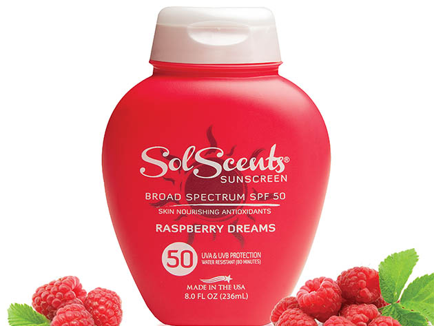 SolScents Moisturizing Sunscreen Lotion (Raspberry Dreams/SPF50, 2-Pack)