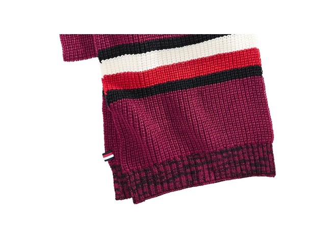 Tommy Hilfiger Men's Back Bay Cardigan-Knit Striped Marled Scarf 