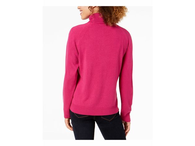 Karen Scott Women's Luxsoft Turtleneck Sweater Raspberry Size Small