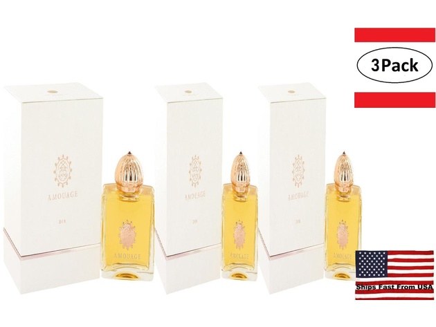 3 Pack Amouage Dia by Amouage Eau De Parfum Spray 3.4 oz for Women