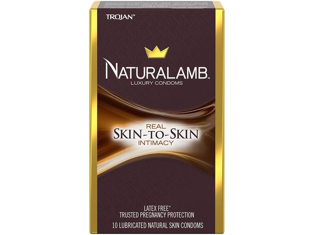 Trojan NaturaLamb Lubricated Skin Sensitivity with Protection Latex-Free Luxury Condoms, 10 Count