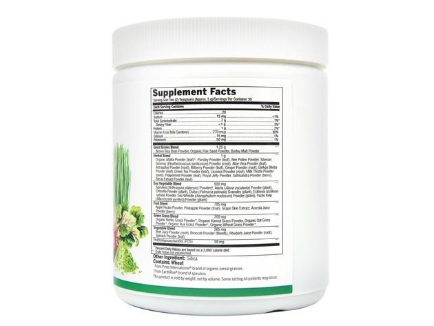 LuckyVitamin - Concentrated Superfood Greens Powder 50 servings - 8.8 oz.