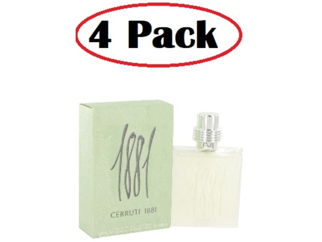 4 Pack of 1881 by Nino Cerruti Eau De Toilette Spray 3.3 oz