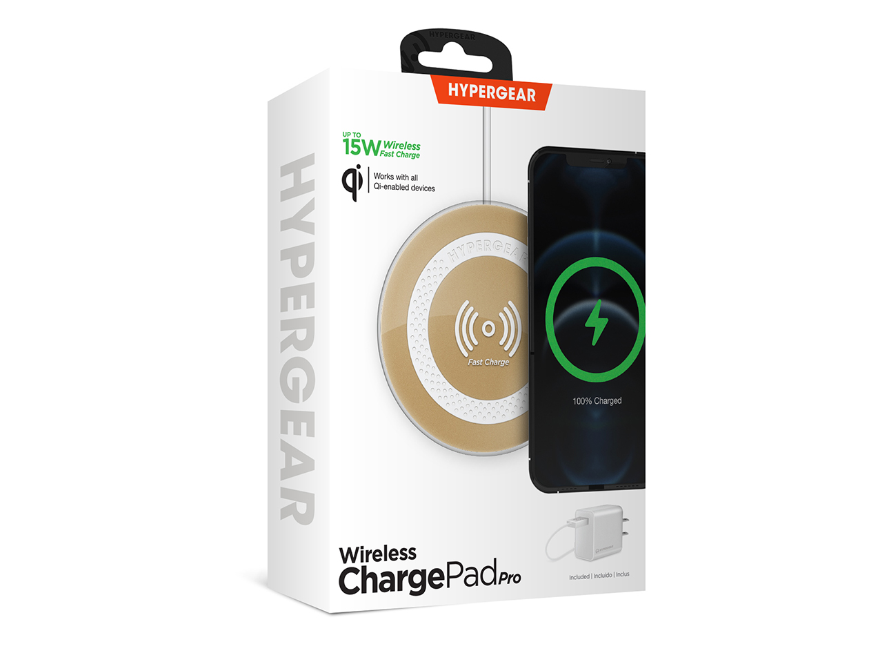 HyperGear ChargePad Pro 15W Wireless Charger Gold