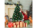 Costway 4Ft Pre-Lit Fiber Optical Firework Christmas Tree Gold Top Star - Green