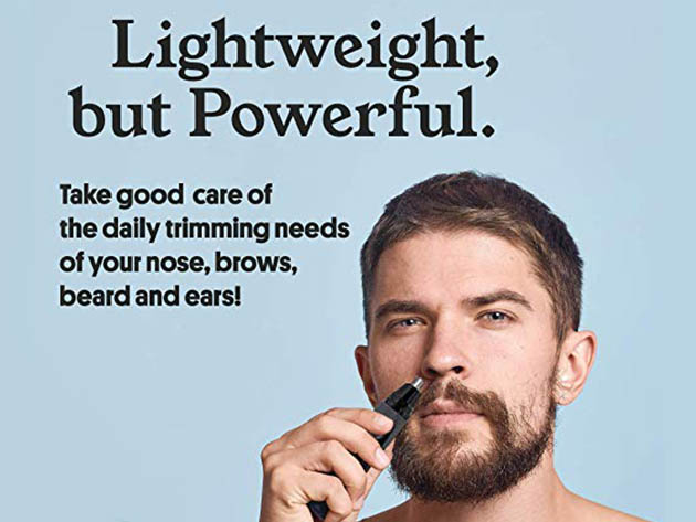 Water-Resistant Nose & Ear Hair Trimmer & Case