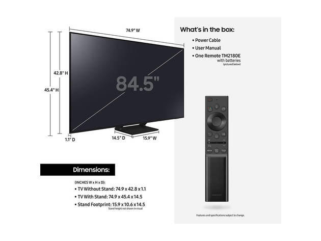 Samsung QN85Q70A 85 inch Q70A QLED 4K Smart TV