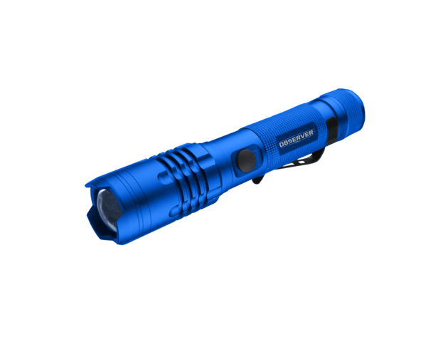 1200 Lumen Tactical LED Rechargeable Flashlight with Power Bank & Dual Power (Blue)