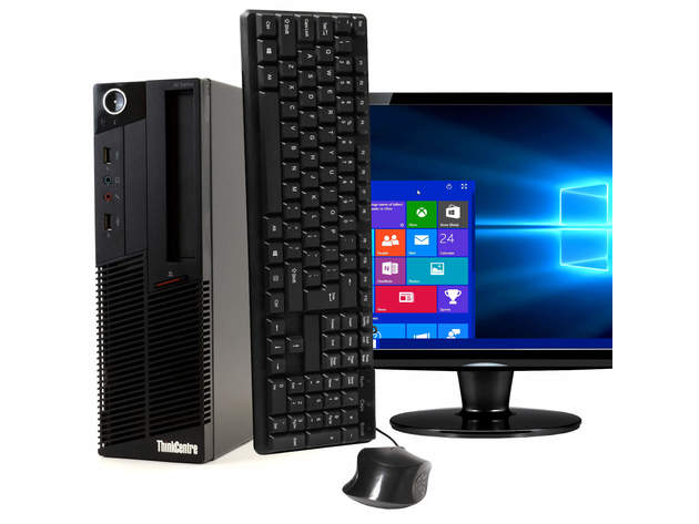 Lenovo ThinkCentre M90P Desktop Computer PC, 3.20 GHz Intel i5 Dual Core Gen 1, 16GB DDR3 RAM, 250GB Hard Disk Drive (HDD) SATA Hard Drive, Windows 10 Home 64bit (Renewed)
