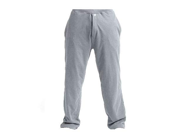DudeRobe Pants: Luxury Towel-Lined Lounging Sweatpants (Gray, L/XL)
