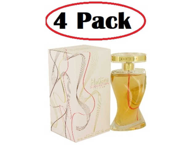 4 Pack of Montana Suggestion Eau D'or by Montana Eau De Parfum Spray 3.4 oz