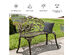 Costway Outdoor Garden Bench Chair Loveseat Cast Aluminum Patio Antique Rose - Accented Bronze