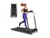 3HP Folding Treadmill Compact Walking Jogging Machine W/Touch Screen APP Control - Black